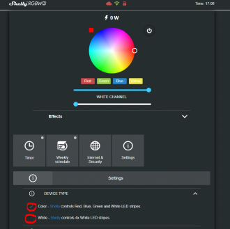 Klicke auf die Grafik für eine vergrößerte Ansicht  Name: Shelly RGBW2 Mode.PNG Ansichten: 0 Größe: 190,3 KB ID: 230808