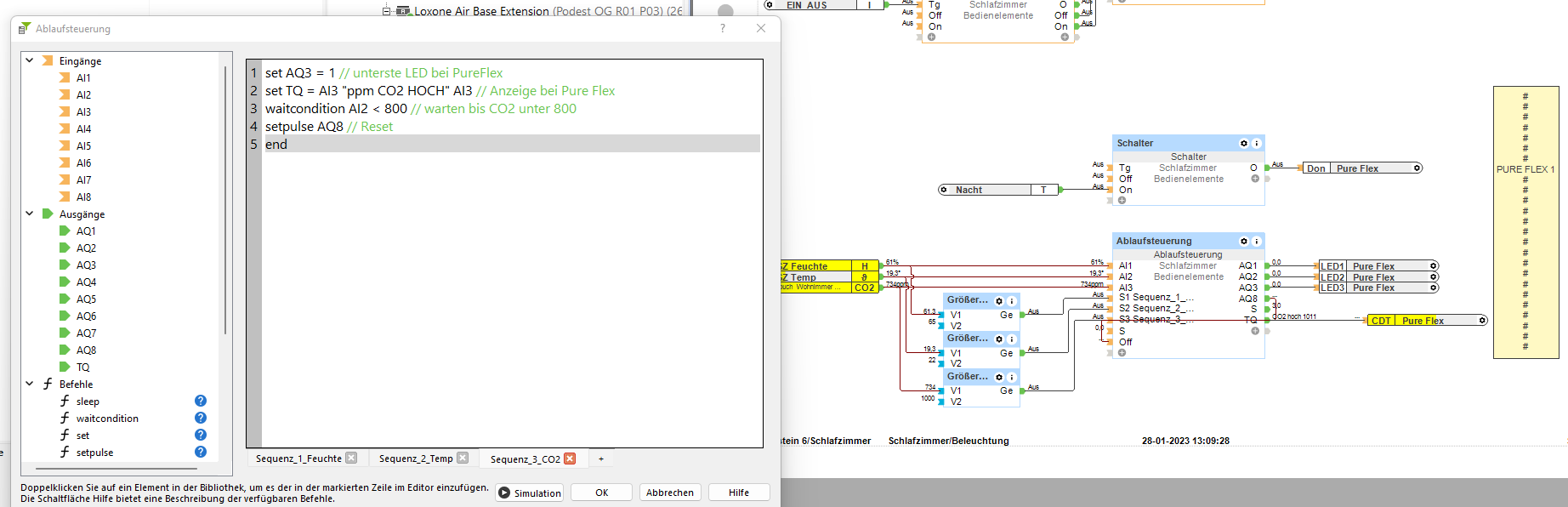 Ausschnitt Loxone Config