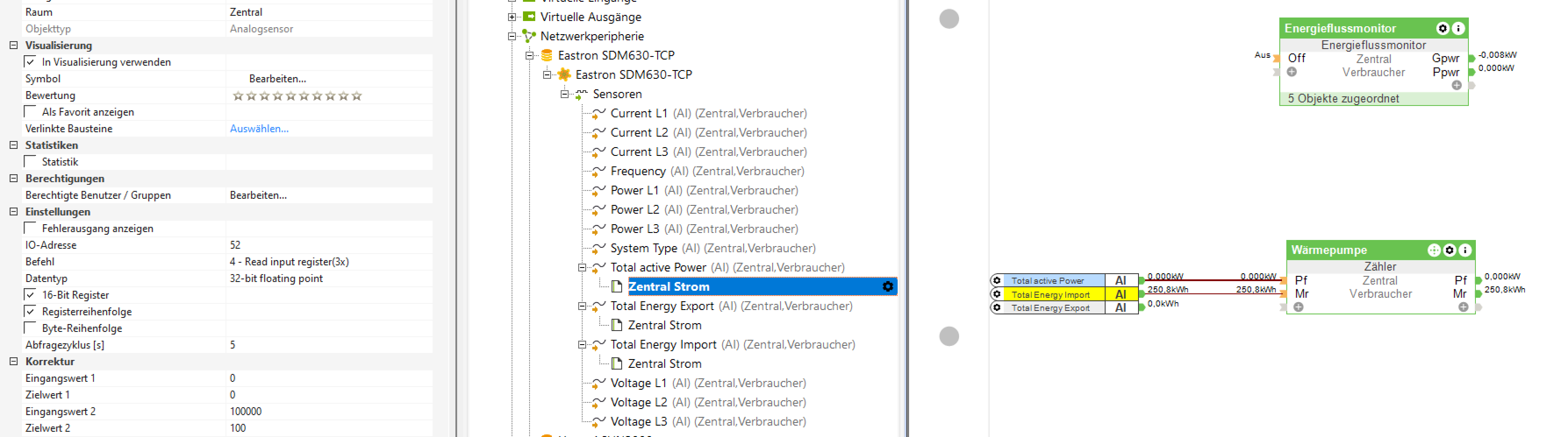 Klicke auf die Grafik für eine vergrößerte Ansicht  Name: Eastron SDM630-TCP mit Loxone.png Ansichten: 0 Größe: 151,1 KB ID: 433607