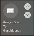 Torsteuerung mit den 2 Tastern und Anzeige ob Offen oder geschlossen.